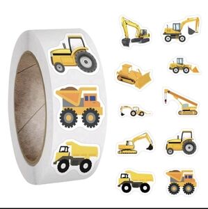 Construction Vehicle Sticker Roll